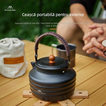Mountainhiker Mountain Guest Produs nou Camping în aer liber Picnic Ceainic portabil din oțel inoxidabil
