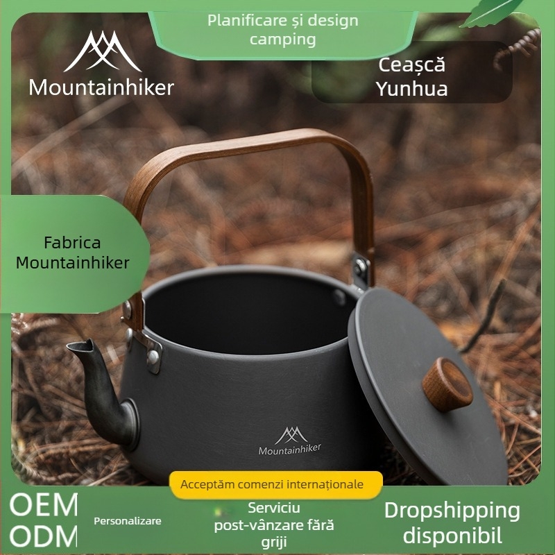 Mountainhiker Mountain Guest Produs nou Camping în aer liber Picnic Ceainic portabil din oțel inoxidabil