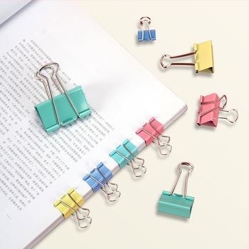 Chenguang papetărie clemă lungă de culoare agrafă mare pentru hârtie de testare 25 mm clemă mică metalică cu coadă de rândunică, clemă mică pentru fișiere cu coadă de pui