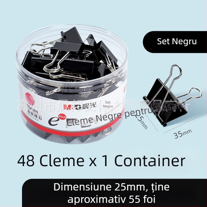 Chenguang papetărie clemă lungă de culoare agrafă mare pentru hârtie de testare 25 mm clemă mică metalică cu coadă de rândunică, clemă mică pentru fișiere cu coadă de pui