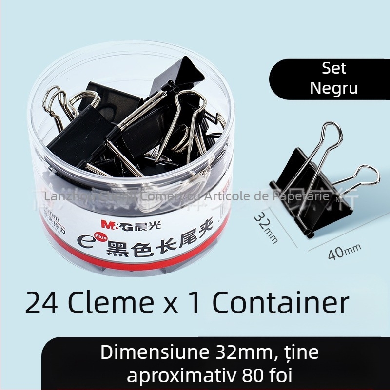 Chenguang papetărie clemă lungă de culoare agrafă mare pentru hârtie de testare 25 mm clemă mică metalică cu coadă de rândunică, clemă mică pentru fișiere cu coadă de pui