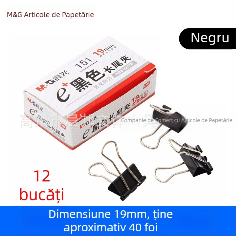 Chenguang papetărie clemă lungă de culoare agrafă mare pentru hârtie de testare 25 mm clemă mică metalică cu coadă de rândunică, clemă mică pentru fișiere cu coadă de pui
