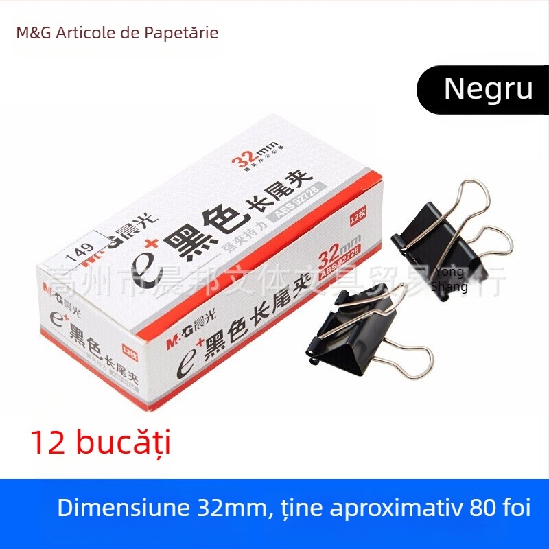 Chenguang papetărie clemă lungă de culoare agrafă mare pentru hârtie de testare 25 mm clemă mică metalică cu coadă de rândunică, clemă mică pentru fișiere cu coadă de pui