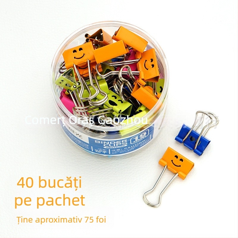 Chenguang papetărie clemă lungă de culoare agrafă mare pentru hârtie de testare 25 mm clemă mică metalică cu coadă de rândunică, clemă mică pentru fișiere cu coadă de pui