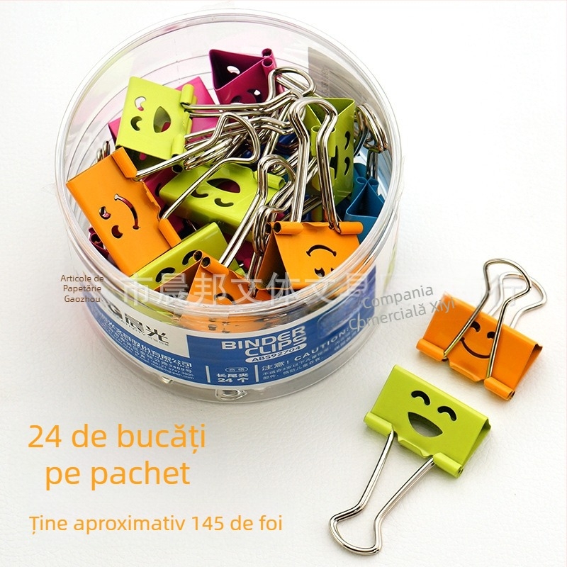 Chenguang papetărie clemă lungă de culoare agrafă mare pentru hârtie de testare 25 mm clemă mică metalică cu coadă de rândunică, clemă mică pentru fișiere cu coadă de pui