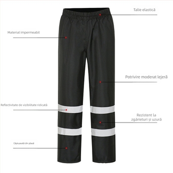 Pantaloni de ploaie en-gros, impermeabil anti-revoltă, pantaloni de ploaie, costum gros Oxford, rezistent la uzură, reflectorizant, pentru bărbați, pantaloni impermeabili pentru partea inferioară a corpului