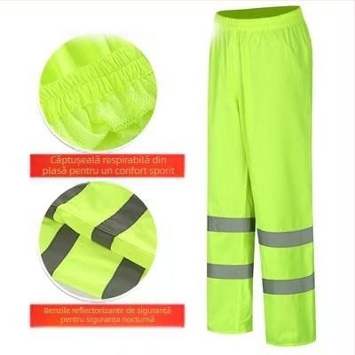 Pantaloni de ploaie en-gros, impermeabil anti-revoltă, pantaloni de ploaie, costum gros Oxford, rezistent la uzură, reflectorizant, pentru bărbați, pantaloni impermeabili pentru partea inferioară a corpului