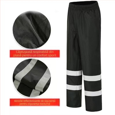 Pantaloni de ploaie en-gros, impermeabil anti-revoltă, pantaloni de ploaie, costum gros Oxford, rezistent la uzură, reflectorizant, pentru bărbați, pantaloni impermeabili pentru partea inferioară a corpului