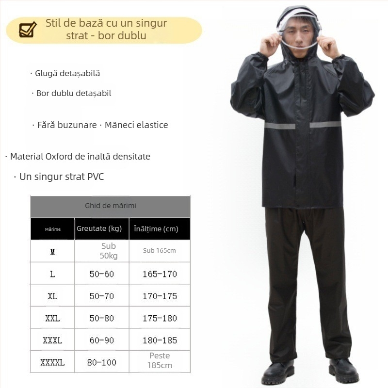 Pantaloni de ploaie en-gros, impermeabil anti-revoltă, pantaloni de ploaie, costum gros Oxford, rezistent la uzură, reflectorizant, pentru bărbați, pantaloni impermeabili pentru partea inferioară a corpului