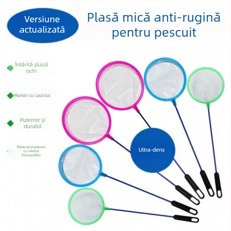 Plasă de pescuit plasă de pescuit de buzunar plasă densă pentru copii acasă pescuit auriu lingură pescuit excremente de pește pește mini copie plasă de pescuit echipament de pescuit