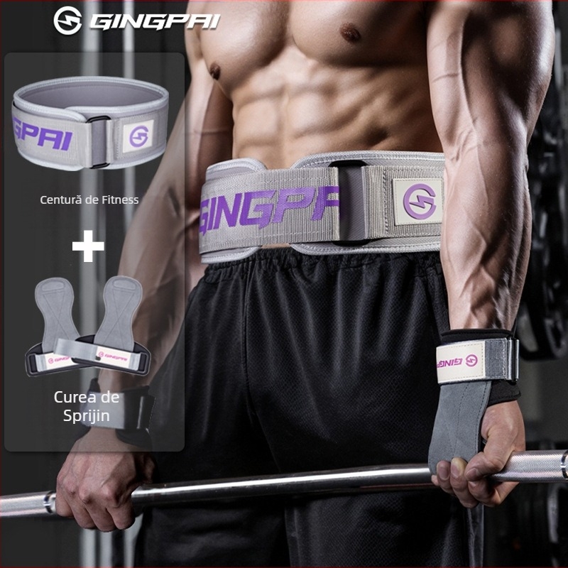 Centură de fitness pentru bărbați, genuflexiuni, tracțiune dură, lepuit, centură de protecție profesională pentru femei, echipament de antrenament, presurizată, cu velcro adeziv rapid