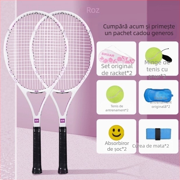 O generație de costum de rachetă de tenis cu o singură curea, cu rebound, pentru începători, rachetă ultra-ușoară din aliaj de aluminiu