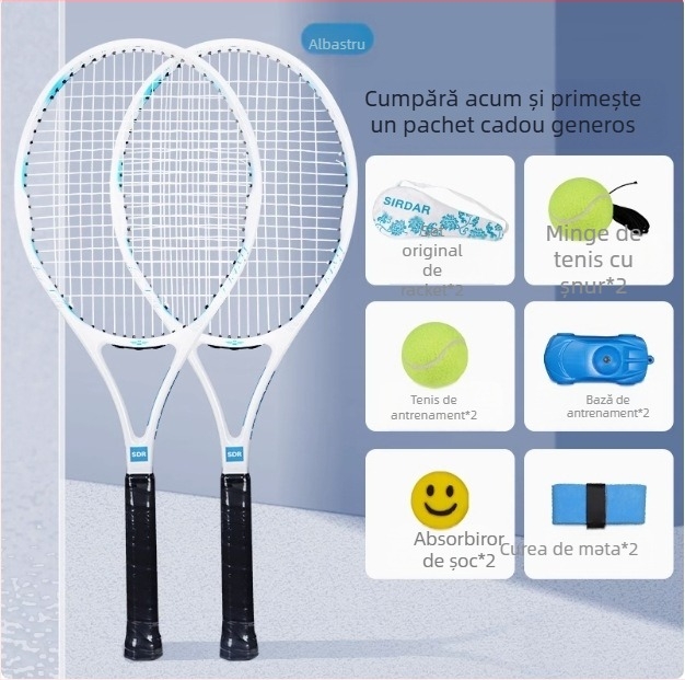 O generație de costum de rachetă de tenis cu o singură curea, cu rebound, pentru începători, rachetă ultra-ușoară din aliaj de aluminiu