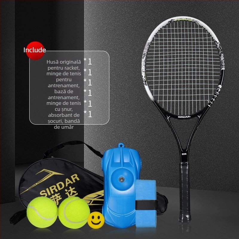 O generație de costum de rachetă de tenis cu o singură curea, cu rebound, pentru începători, rachetă ultra-ușoară din aliaj de aluminiu