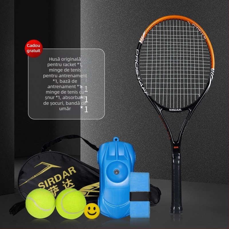 O generație de costum de rachetă de tenis cu o singură curea, cu rebound, pentru începători, rachetă ultra-ușoară din aliaj de aluminiu