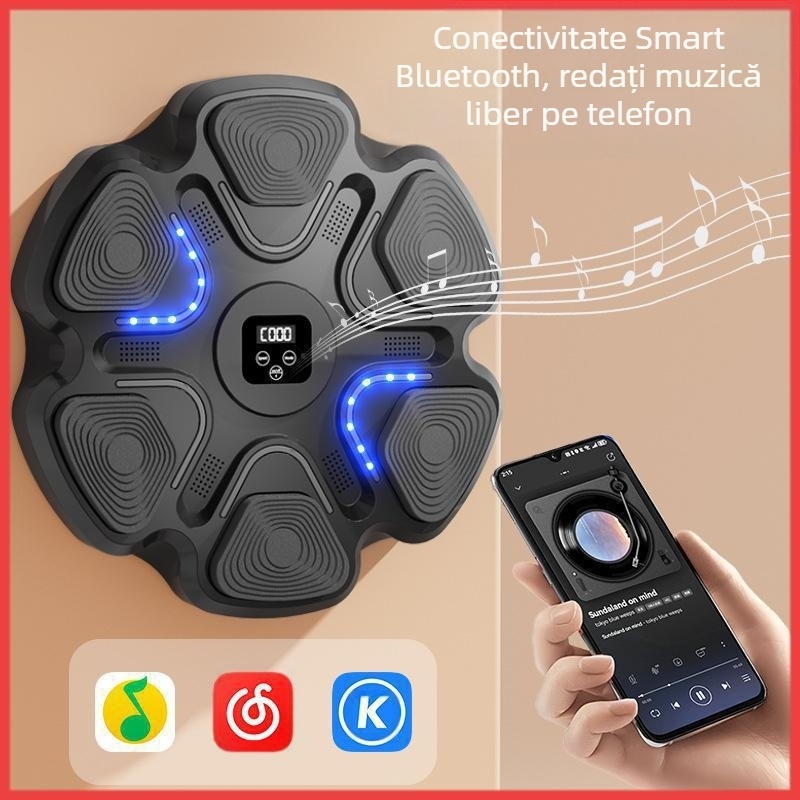 Mașină inteligentă de box muzical, antrenor, internet, reacție festivă, perete, țintă de box, acasă, copii care se joacă, ritm, țintă, antrenament pentru adulți