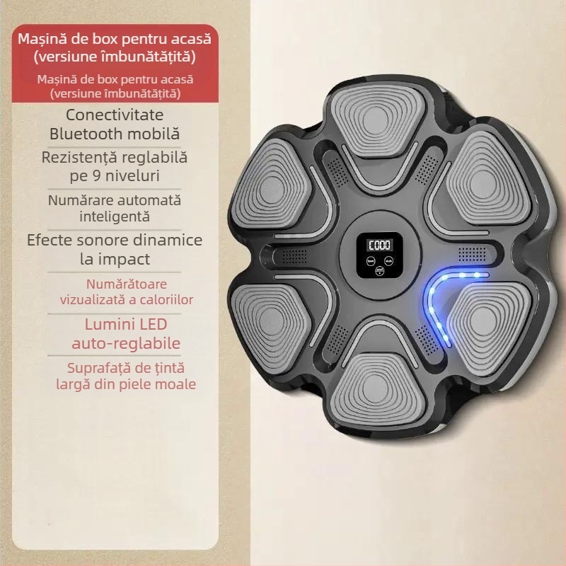 Mașină inteligentă de box muzical, antrenor, internet, reacție festivă, perete, țintă de box, acasă, copii care se joacă, ritm, țintă, antrenament pentru adulți