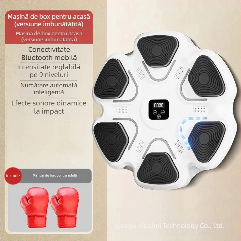 Mașină inteligentă de box muzical, antrenor, internet, reacție festivă, perete, țintă de box, acasă, copii care se joacă, ritm, țintă, antrenament pentru adulți