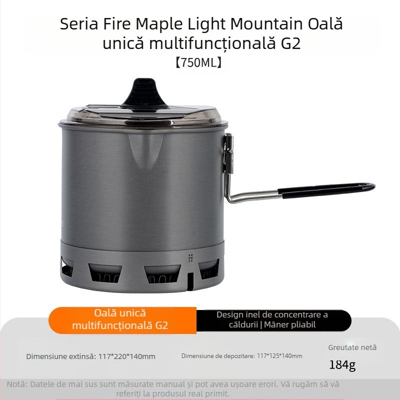 Oală universală multifuncțională Green II Hot Single Pot, vase de gătit în aer liber, camping, drumeții, alpinism, vase de gătit, gătit