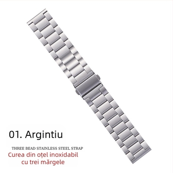 Potrivit pentru curea Apple Watch, curea iWatch, curea din oțel inoxidabil cu trei mărgele, curea Apple Watch S10
