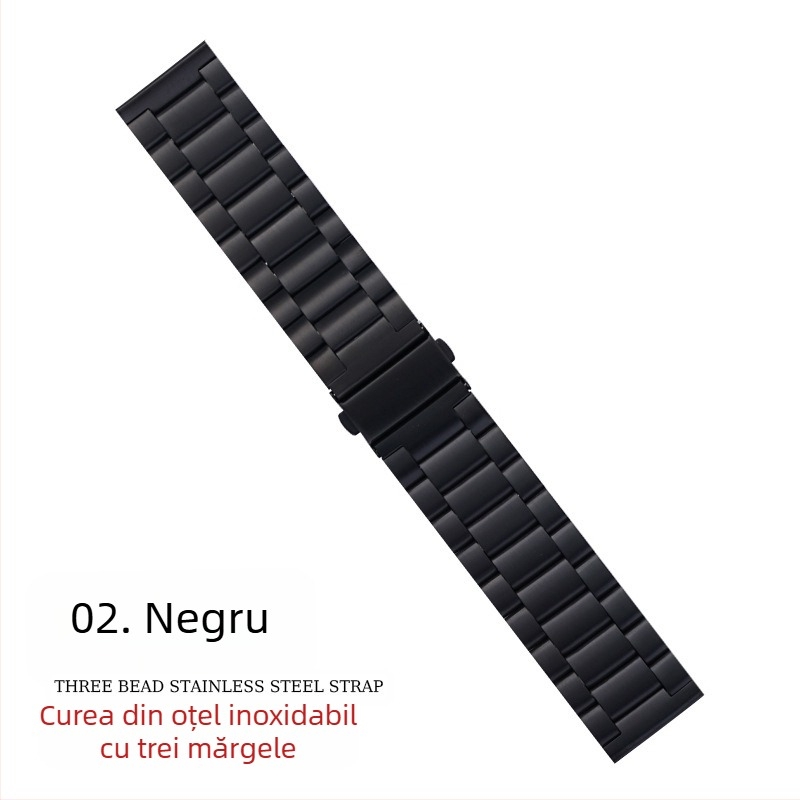 Potrivit pentru curea Apple Watch, curea iWatch, curea din oțel inoxidabil cu trei mărgele, curea Apple Watch S10