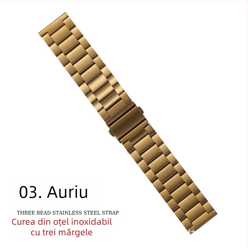 Potrivit pentru curea Apple Watch, curea iWatch, curea din oțel inoxidabil cu trei mărgele, curea Apple Watch S10