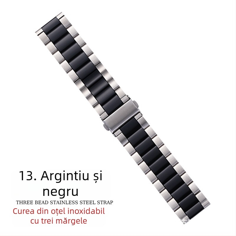 Potrivit pentru curea Apple Watch, curea iWatch, curea din oțel inoxidabil cu trei mărgele, curea Apple Watch S10