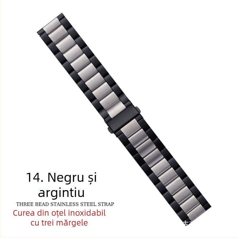 Potrivit pentru curea Apple Watch, curea iWatch, curea din oțel inoxidabil cu trei mărgele, curea Apple Watch S10