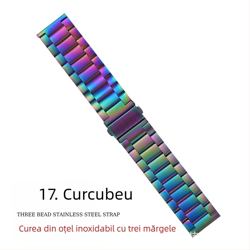 Potrivit pentru curea Apple Watch, curea iWatch, curea din oțel inoxidabil cu trei mărgele, curea Apple Watch S10