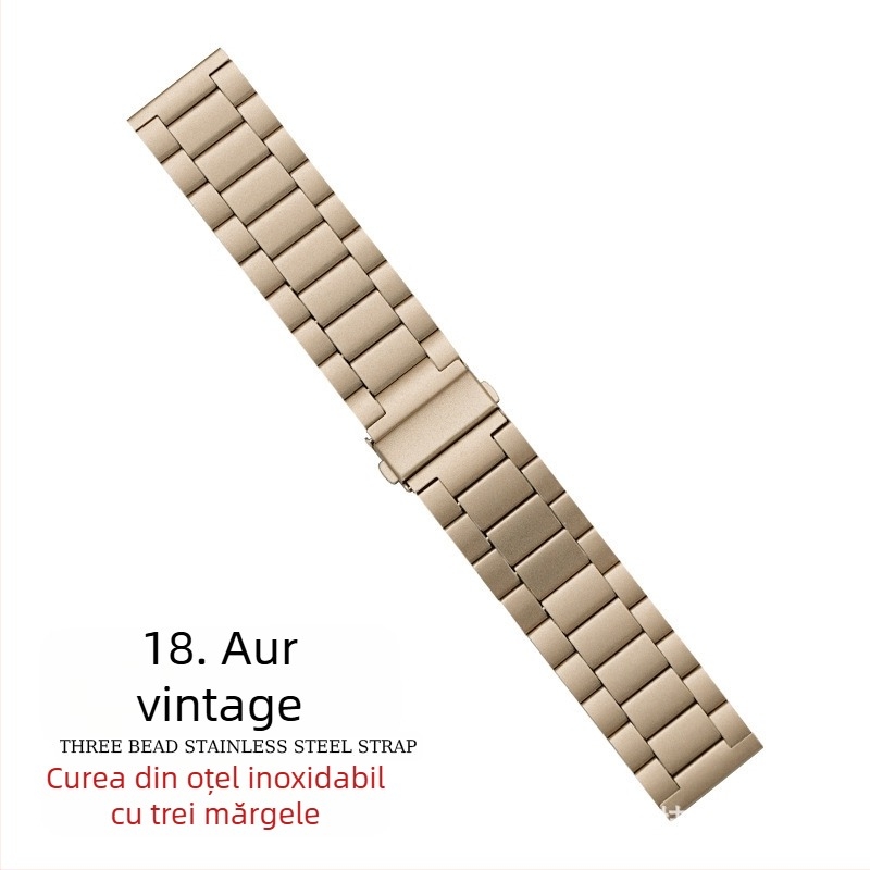 Potrivit pentru curea Apple Watch, curea iWatch, curea din oțel inoxidabil cu trei mărgele, curea Apple Watch S10