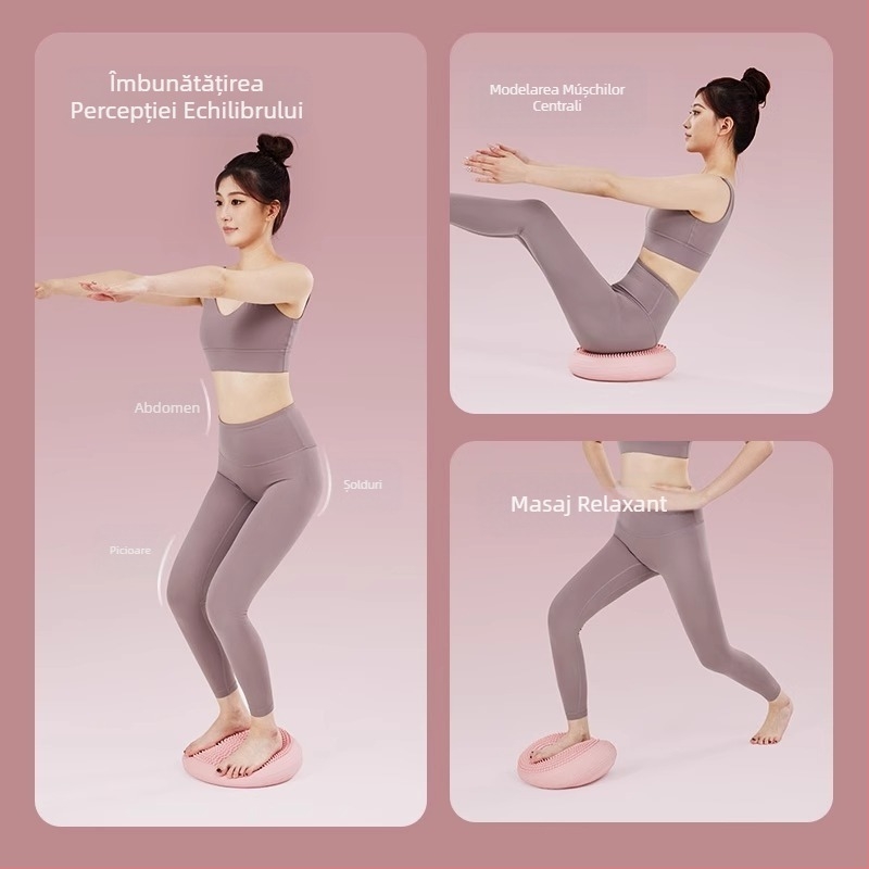 Noua saltea de yoga din PVC, pernă de masaj gonflabilă, îngroșată, minge de echilibru rezistentă la explozii