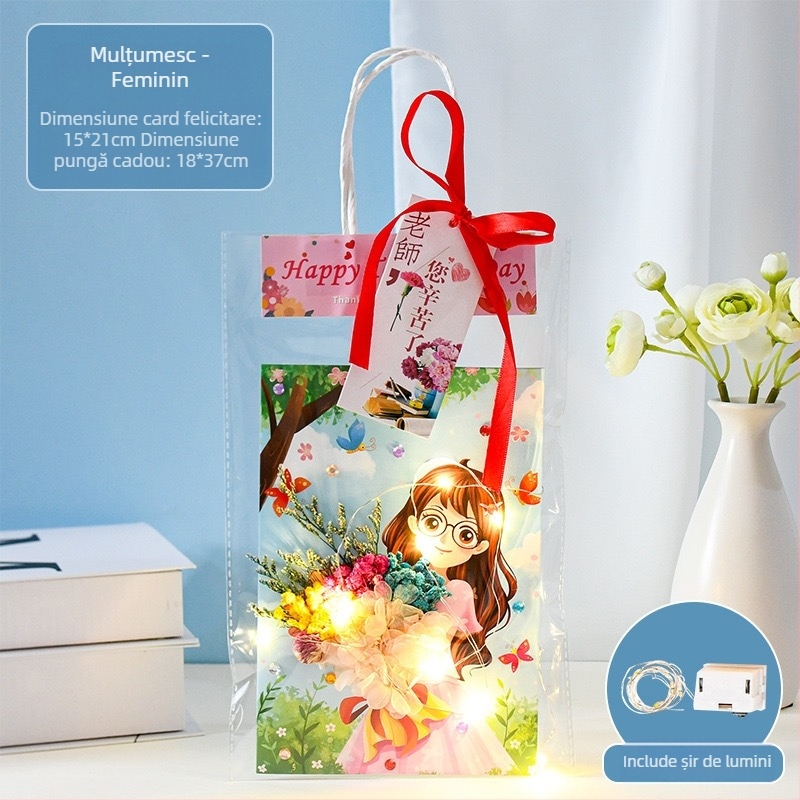 Felicitări de Ziua Profesorilor, felicitări lucrate manual pentru copii, buchet de flori tridimensional realizat de părinți și copii, materiale cadou pentru grădiniță, pentru profesori