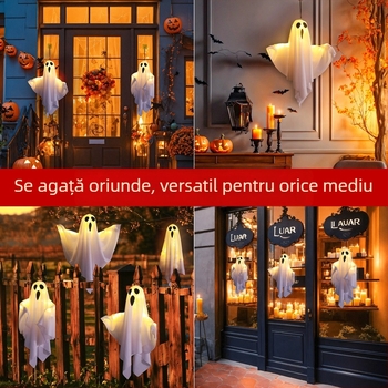 Lumini decorative LED transfrontaliere Amazon pentru Halloween, noi, cu fantome, agățate, cu lumini de atmosferă pentru camera de festival a fantomelor