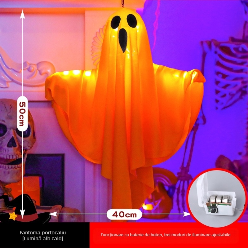 Lumini decorative LED transfrontaliere Amazon pentru Halloween, noi, cu fantome, agățate, cu lumini de atmosferă pentru camera de festival a fantomelor