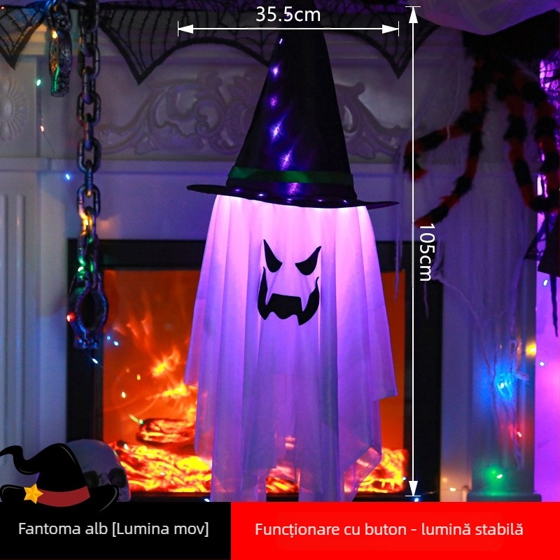 Lumini decorative LED transfrontaliere Amazon pentru Halloween, noi, cu fantome, agățate, cu lumini de atmosferă pentru camera de festival a fantomelor