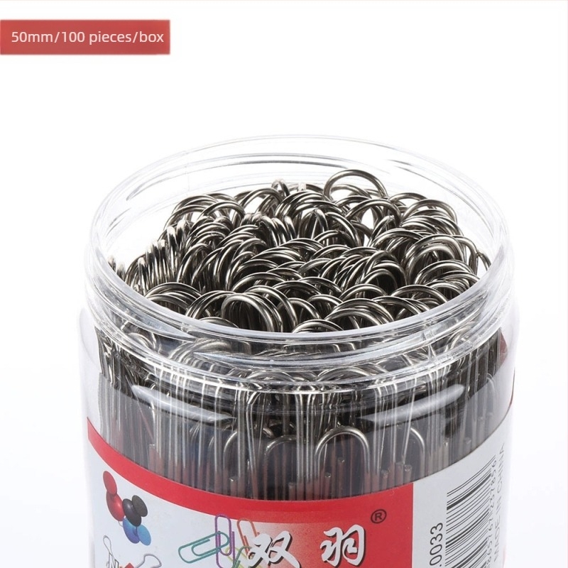 Agrafă de hârtie metalică antirugină Daifa, agrafă de hârtie nichelată, butoi, semn de carte creativ, papetărie de birou, agrafă de hârtie