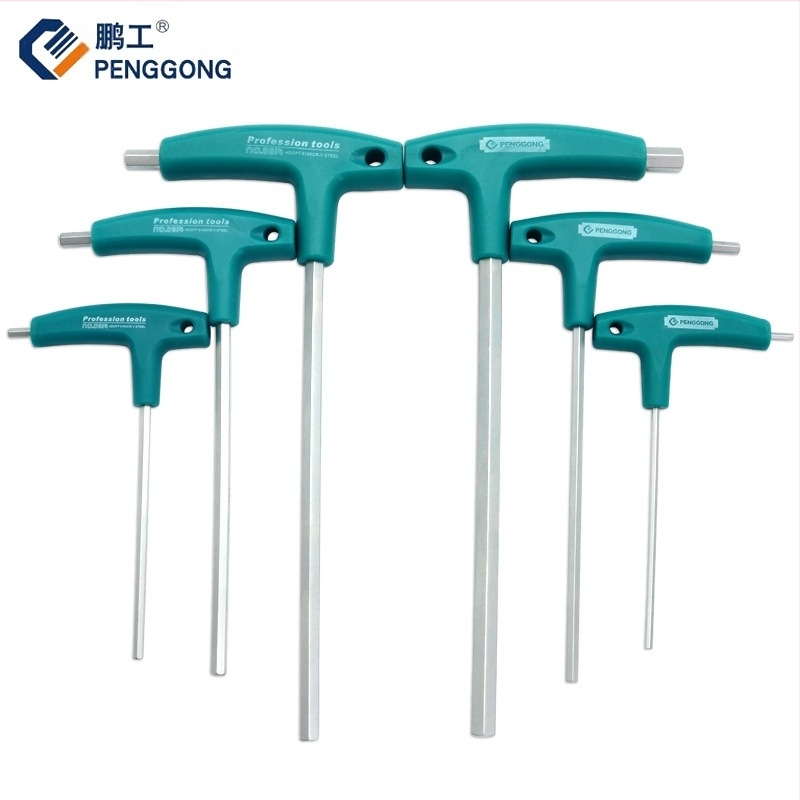 cheie hexagonală tip T, șurubelniță hexagonală metrică cu cap plat, alungită, 6, scule unghiulare 2