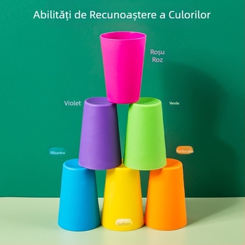 Cupă competitivă pentru copii, cupă cu stivuire rapidă, grădiniță, educație timpurie, inteligență, cogniție a culorilor, joc de societate interactiv pentru părinți și copii, jucării transfrontaliere