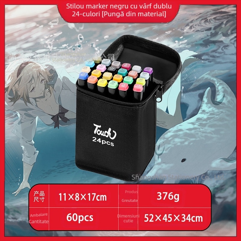 Marker tactil pentru copii, en-gros, 48 de culori, cu cap dublu, instrumente speciale de desen, stilouri colorate, furnizare directă de producători