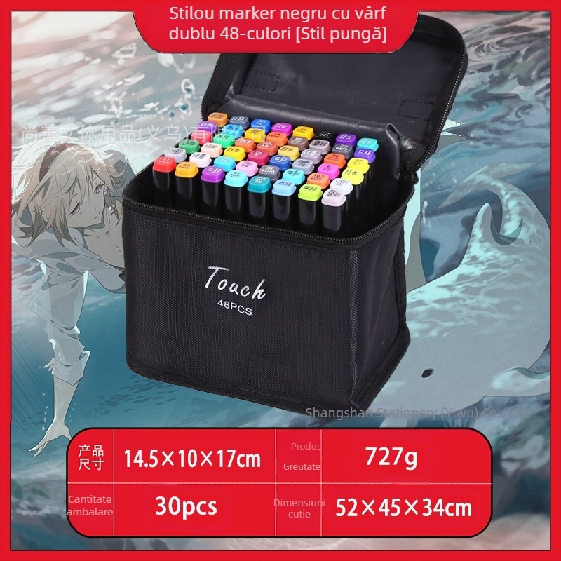 Marker tactil pentru copii, en-gros, 48 de culori, cu cap dublu, instrumente speciale de desen, stilouri colorate, furnizare directă de producători