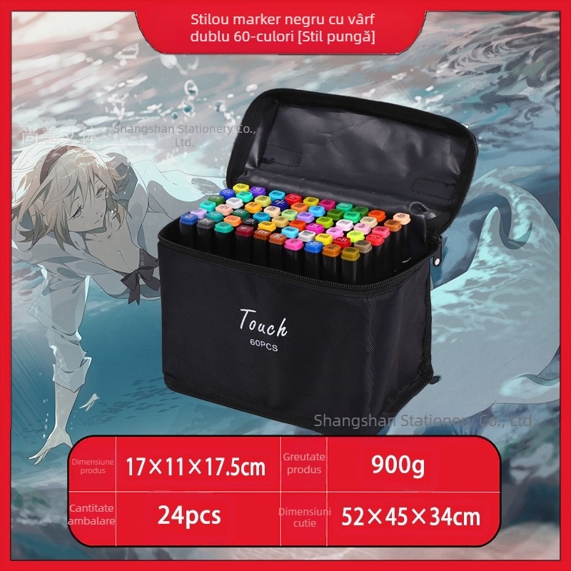 Marker tactil pentru copii, en-gros, 48 de culori, cu cap dublu, instrumente speciale de desen, stilouri colorate, furnizare directă de producători