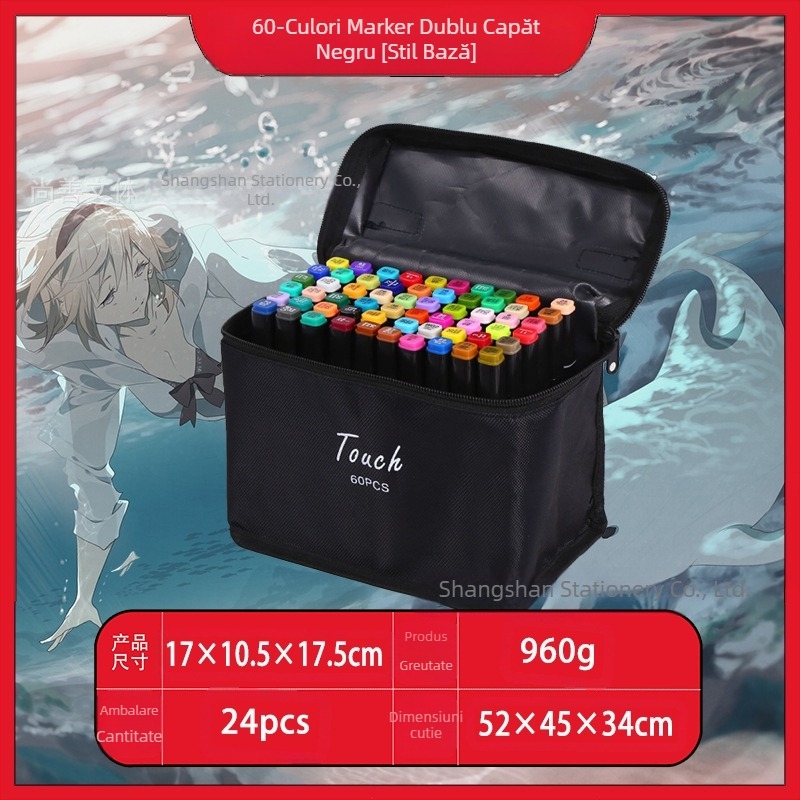 Marker tactil pentru copii, en-gros, 48 de culori, cu cap dublu, instrumente speciale de desen, stilouri colorate, furnizare directă de producători