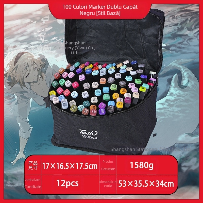 Marker tactil pentru copii, en-gros, 48 de culori, cu cap dublu, instrumente speciale de desen, stilouri colorate, furnizare directă de producători