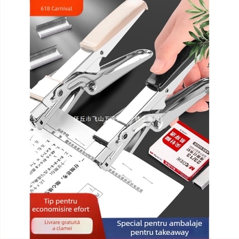 Capsator portabil care economisește forța de muncă, capsator comercial multifuncțional pentru cărți groase, uz studențesc la birou, dimensiuni mari, legătorii mari acasă