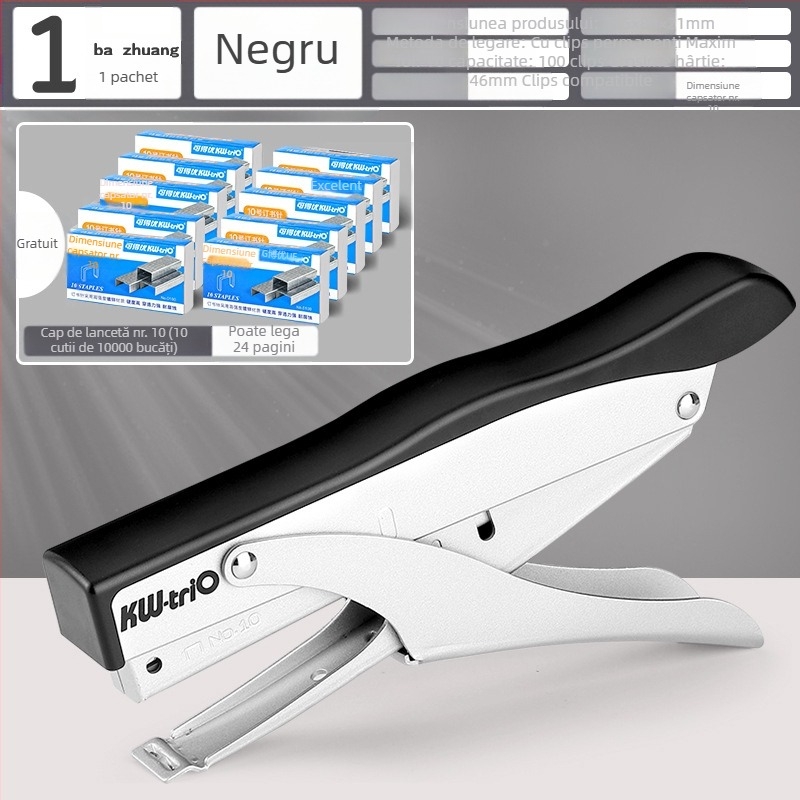 Capsator portabil care economisește forța de muncă, capsator comercial multifuncțional pentru cărți groase, uz studențesc la birou, dimensiuni mari, legătorii mari acasă