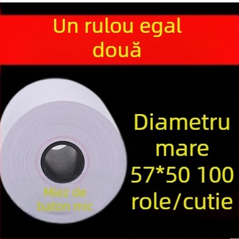 Hârtie termică pentru casa de marcat 5730-5740-5750 Chitanță supermarket 8060 Hârtie de imprimare Coadă de bucătărie Tub negru mic En-gros