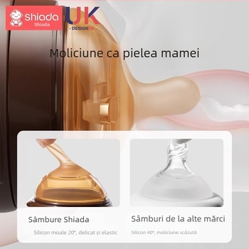Biberon din silicon pentru ajutor la înțărcare pentru nou-născuți, 6 luni și peste, suzetă cu design în formă de arc pentru laptele matern