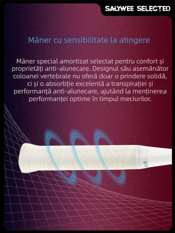 Rachetă de squash sportivă profesională Salywee, complet din carbon, Olivia 2.0, integrată, ultra-ușoară, 155±5g