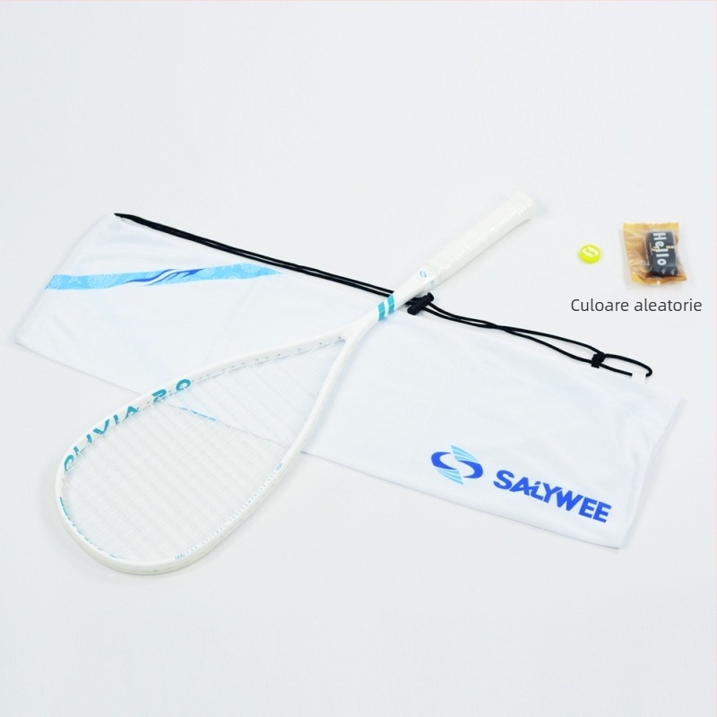 Rachetă de squash sportivă profesională Salywee, complet din carbon, Olivia 2.0, integrată, ultra-ușoară, 155±5g