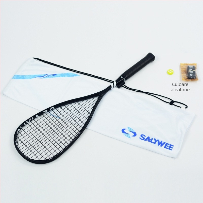 Rachetă de squash sportivă profesională Salywee, complet din carbon, Olivia 2.0, integrată, ultra-ușoară, 155±5g